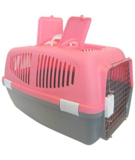 Medium Plastic Carrier for Small Animal, Pink
