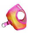 American River Choke Free Dog Harness Ombre Collection - Raspberry Pink and Orange(Size-M)