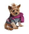 Argyle Purple Dog Sweater with Scarf(Size-XXXL)