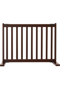 Kensington Series 20" Tall Free Standing Solid Wood Pet Gates are Handcrafted by Amish Craftsman - Small - Mahogany