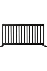 Kensington Series 20" Tall Free Standing Solid Wood Pet Gates are Handcrafted by Amish Craftsman - Large - Black