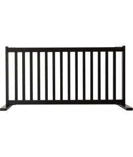Kensington Series 20" Tall Free Standing Solid Wood Pet Gates are Handcrafted by Amish Craftsman - Large - Black