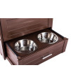 New Age Pet Dog Brea Food Pantry/Double Diner -Russet