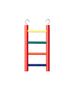 4-rung Multi- color Wood Bird Ladder