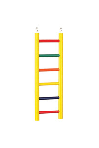 6-rung Multi- color Wood Bird Ladder