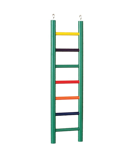 7-rung Multi- color Wood Bird Ladder