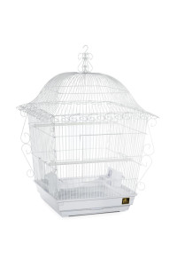 Scrollwork Bird Cage - White