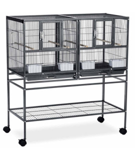 Hampton Deluxe Divided Breeder Bird Cage w/Stand