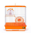 Two Story Hamster Cage - Orange