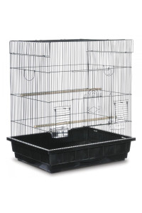 Keet/Tiel Square Roof Bird Cage - Black