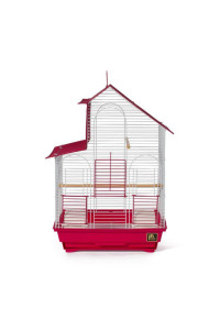 Parakeet House Bird Cage Red
