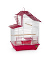 Parakeet House Bird Cage Red