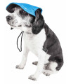 Pet Life 'Cap-Tivating' Uv Protectant Adjustable Fashion Dog Hat Cap, Blue - Medium