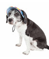 Pet Life 'Colorfur' Uv Protectant Adjustable Fashion Canopy Brimmed Dog Hat Cap, Rainbow - Medium