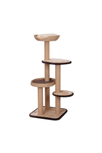 PetPals Treehouse - Natural Four Level Cat Tree with Perches