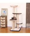 PetPals Treehouse - Natural Four Level Cat Tree with Perches