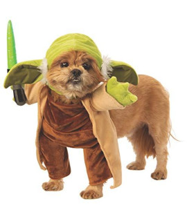 Star Wars Walking Yoda With Lightsaber Dog Costume