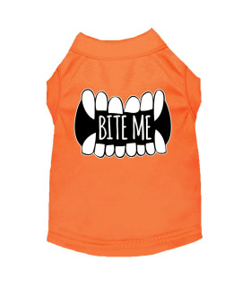 Bite Me Halloween Dog T-Shirt - Orange