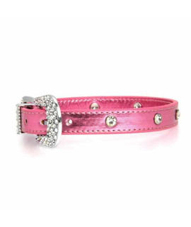 Foxy Metallic Jewel Dog Collar by Cha-Cha Couture - Pink