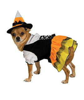 Candy Corn Witch Dog Halloween Costume