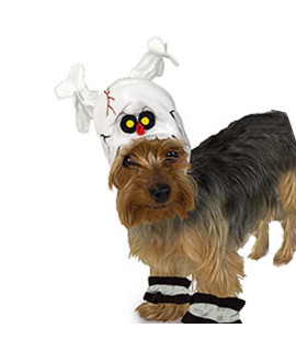 Skeleton Dog Halloween Costume Hat