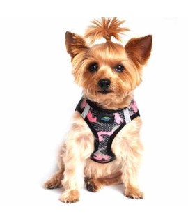 American River Camo Choke Free Dog Harness - Pink
