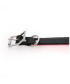 Two-Tone Padded Leather Dog Collar by Auburn Leather - Black and Pink