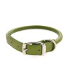 Round Leather Dog Collar by Auburn Leather - Green