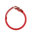 Round Leather Dog Collar by Auburn Leather - Red