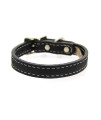 Tuscan Leather Dog Collar by Auburn Leather - Black