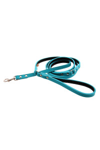 Tuscan Leather Dog Leash by Auburn Leather - Turquoise