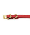 Savannah Leather Dog Collar by Auburn Leather - Lizard Red