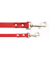 Town Leather Dog Leash by Auburn Leather - Red