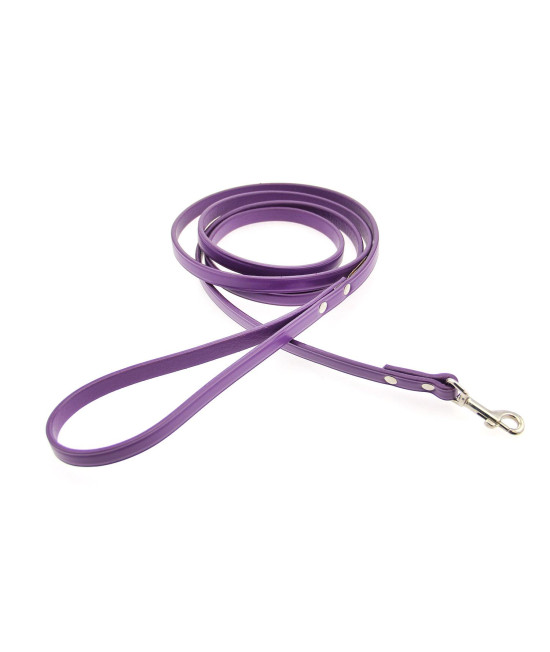 Town Leather Dog Leash by Auburn Leather - Purple