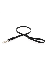 Auburn Leather Braided Dog Leash in Black