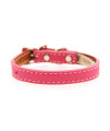 Tuscan Leather Dog Collar by Auburn Leather - Pink