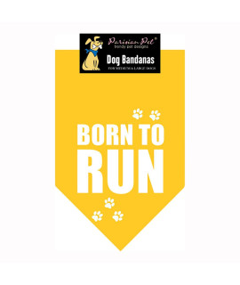 Born To Run Dog Bandana - Yellow