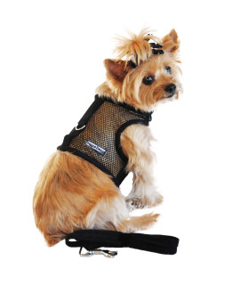 Cool Mesh Dog Harness - Solid Black