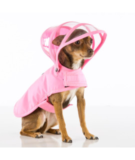 Push Pushi Rainbow Line Dog Raincoat - Pink
