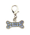 Basic Bone D-Ring Pet Collar Charm by FouFou Dog - Blue