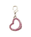 Tiff-Fou-Ny Heart D-Ring Pet Collar Charm by FouFou Dog - Pink