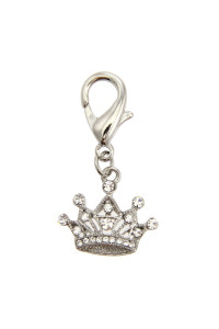 Royal Crown D-Ring Pet Collar Charm by FouFou Dog - Clear