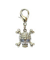 Skull D-Ring Pet Collar Charm by FouFou Dog - Clear
