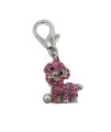 Pearl Dog D-Ring Pet Collar Charm by foufou Dog - Pink
