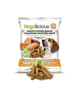 Vegalicious Popped Snack Dog Treat - Sweet Potato