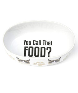 Grumpy Cat You Call That Food Oval Cat Bowl