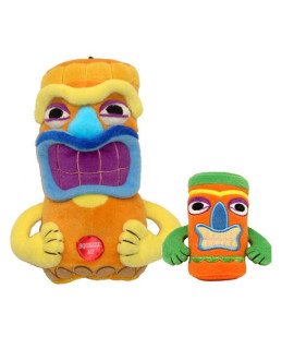 Tiki Dog Toy with Party Sound - Orange