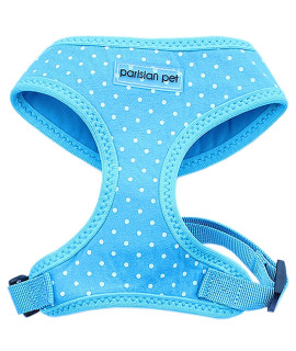 Parisian Pet Polka Dot Freedom Dog Harness - Blue