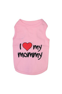 I Love Mommy Dog Tank - Pink