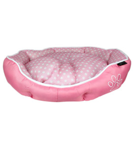 Parisian Pet Polka Dot Dog Bed - Pink